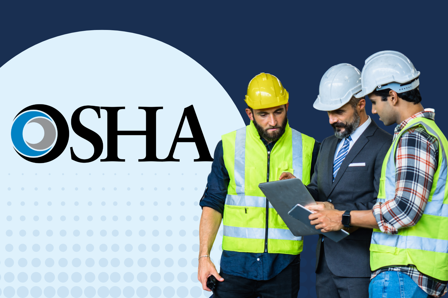 Worker reviewing workplace safety documentation.