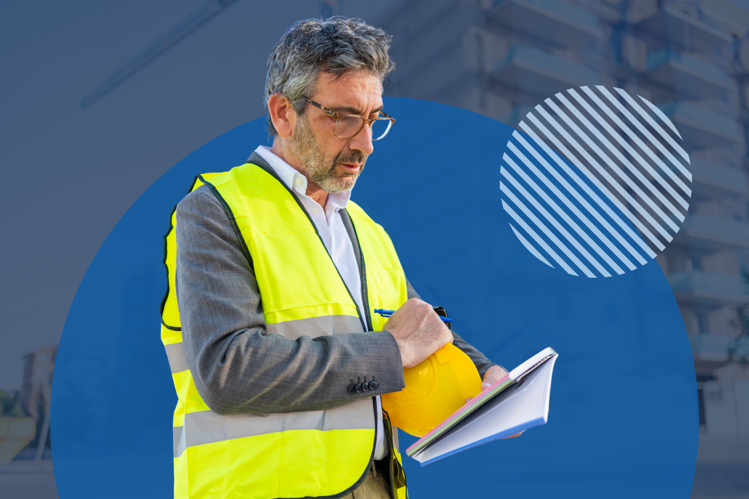 Business owner reviewing workplace safety documentation.